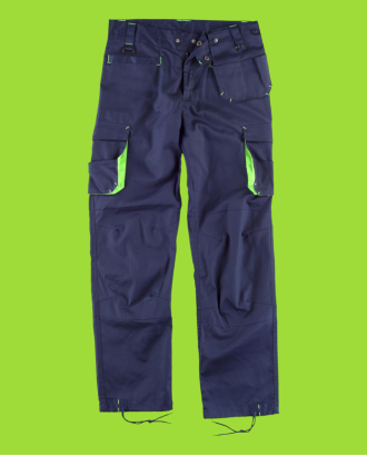 Pantalón Combinado Con Refuerzos Con Detalles Fluorescentes-Reflexivos Y Trabillas A Contraste