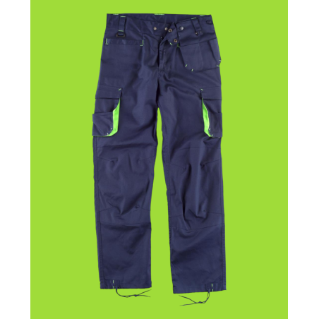 Pantalón Combinado Con Refuerzos Con Detalles Fluorescentes-Reflexivos Y Trabillas A Contraste