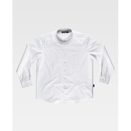 Camisa masculina manga comprida esportiva de algodão em tecido Oxford