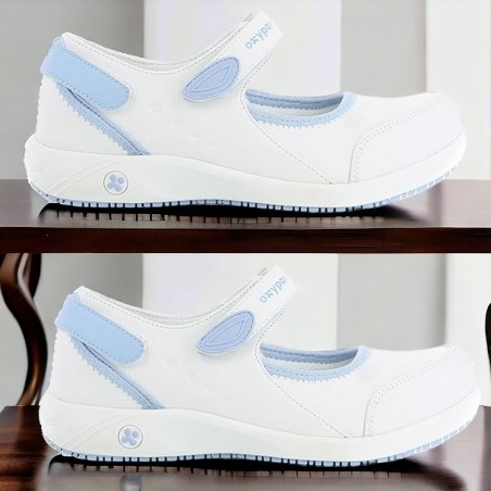 Sapatos Nelie Branco Azul Claro